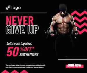 Stylish Gym Membership Offer: Black, Dimgray, Brown, White Palette Stylish Gym Membership Offer: Black, Dimgray, Brown, White Palette