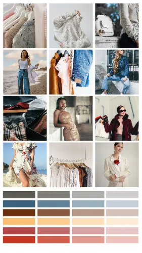 Color Palettes - White and Dimgray Color Scheme